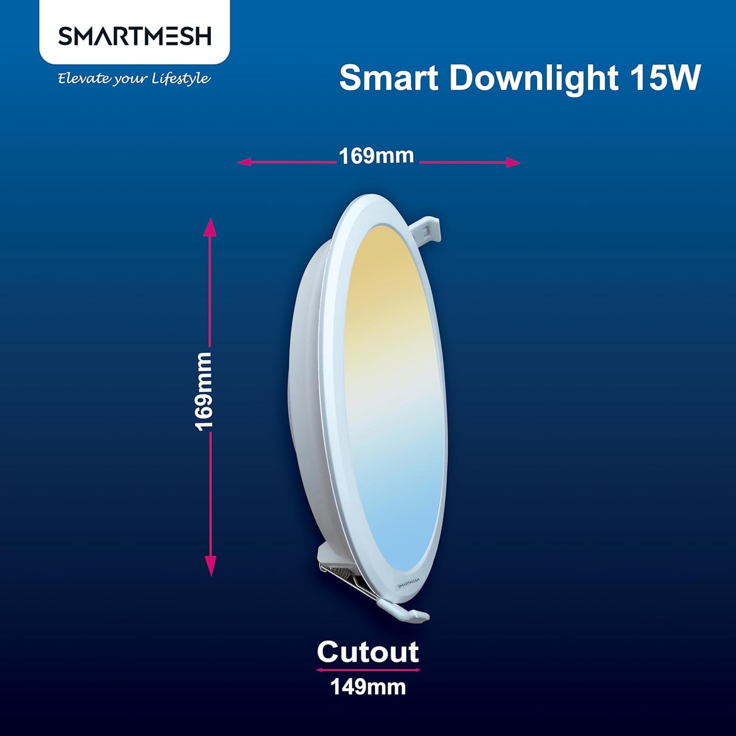 SmartMesh Downlight 15W Tuneable White