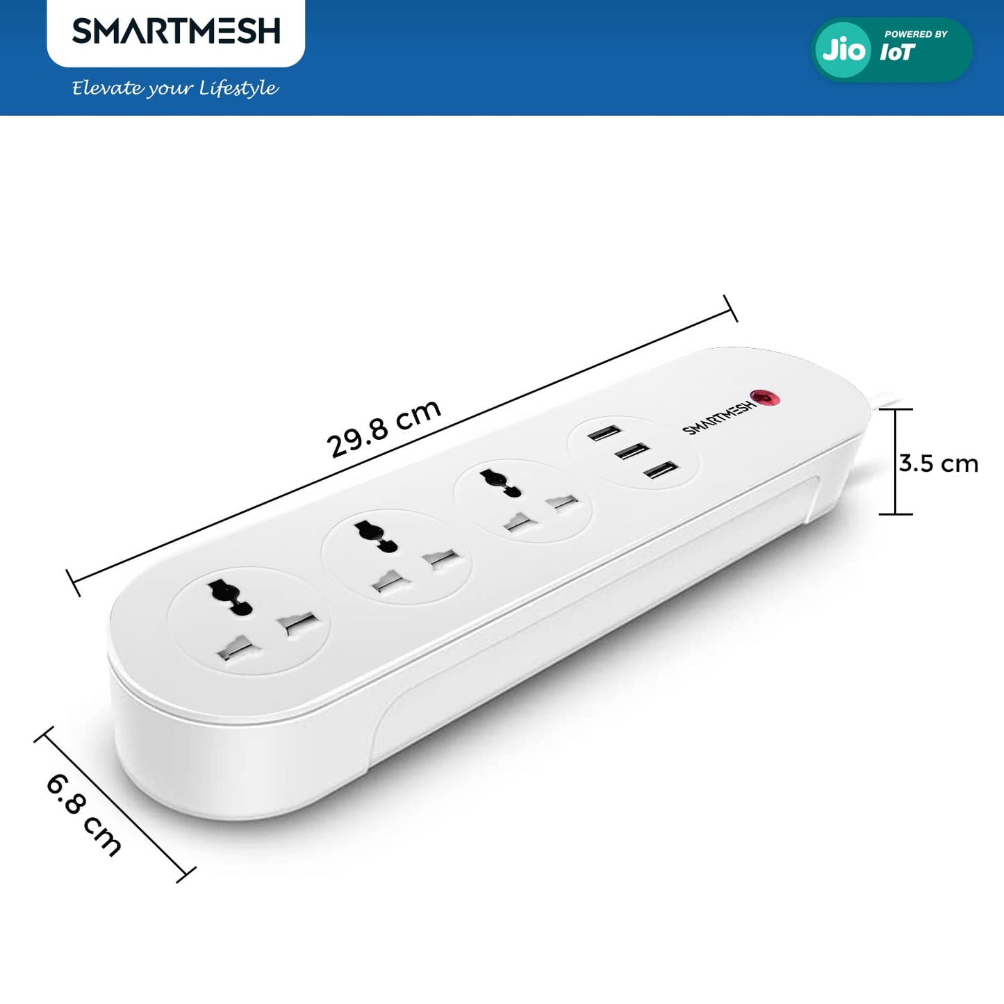 SmartMesh Extension – 3 Socket and 3 USBs