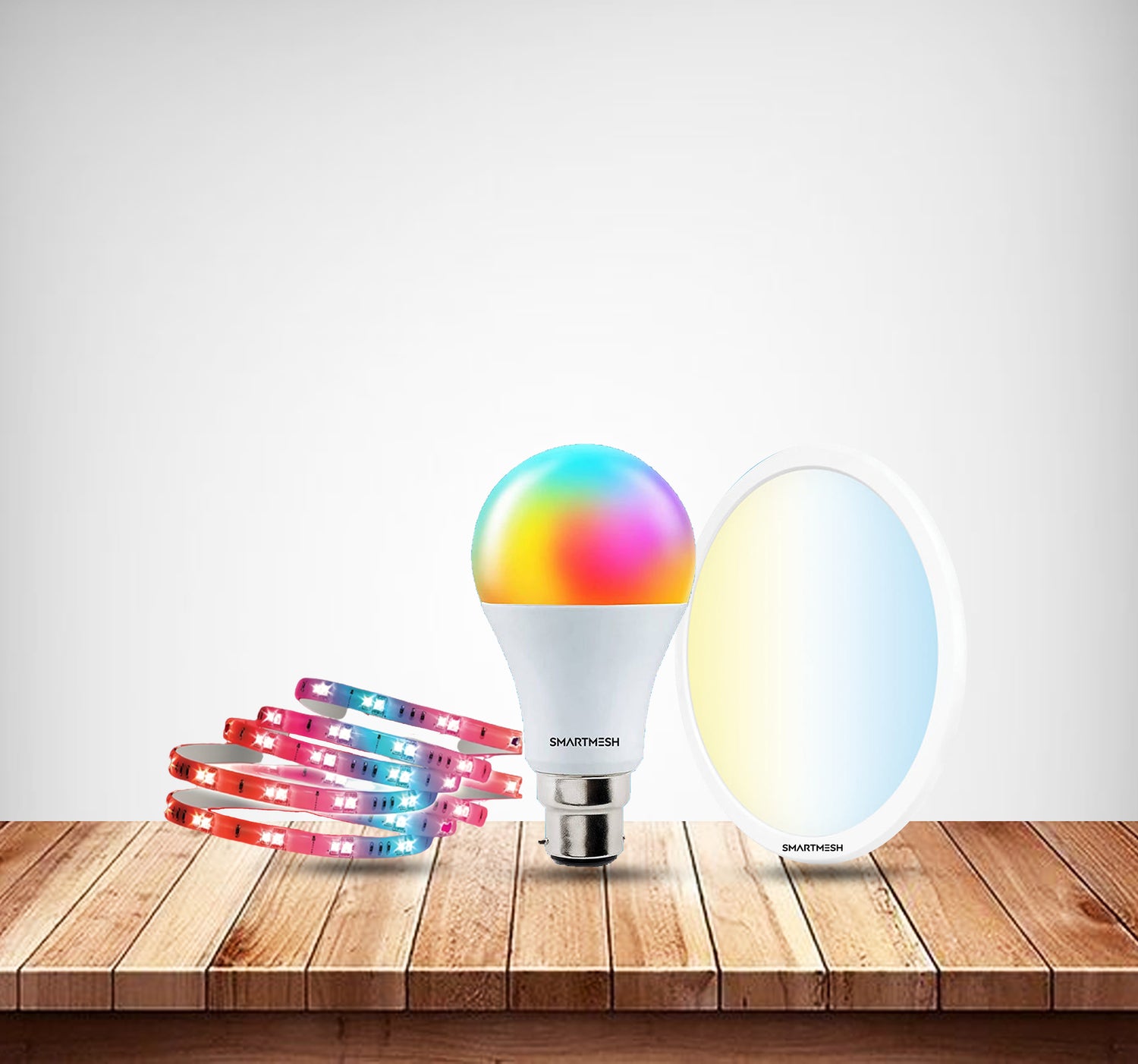 SmartMesh Multicolor Bulbs, White Tuneabe Downlight, Multicolor  LED Strip